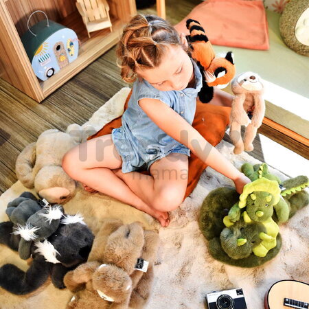 Plyšový dinosaurus na objímanie The Glue Pots Dino Histoire d’ Ours zelený 40 cm od 24 mes