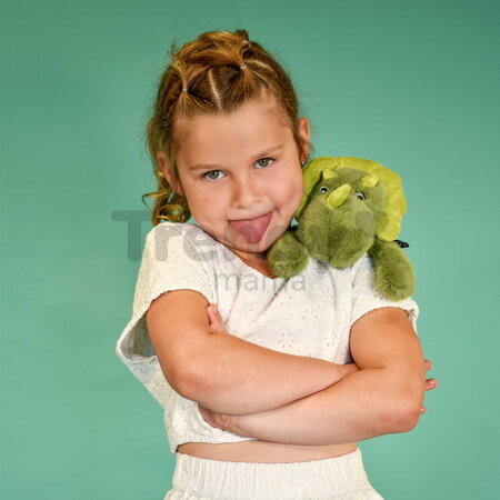 Plyšový dinosaurus na objímanie The Glue Pots Dino Magnetic Histoire d’ Ours magnetický zelený 30 cm od 24 mes