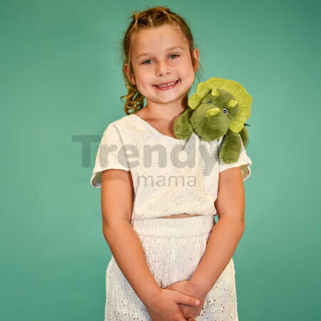 Plyšový dinosaurus na objímanie The Glue Pots Dino Magnetic Histoire d’ Ours magnetický zelený 30 cm od 24 mes