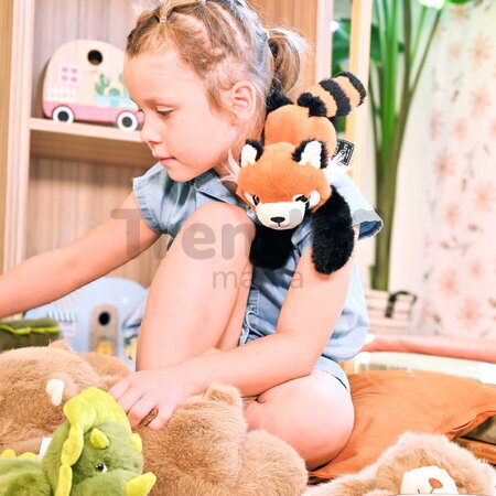 Plyšová panda červená na objímanie The Glue Pots Red Panda Magnetic Histoire d’ Ours magnetická oranžová 30 cm od 24 mes