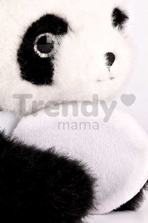 Plyšová panda na objímanie The Glue Pots Panda Magnetic Histoire d’ Ours magnetická čierno-biela 30 cm od 24 mes