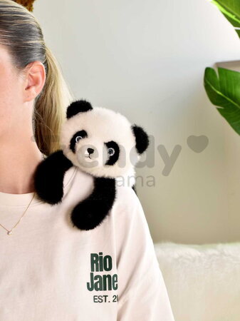 Plyšová panda na objímanie The Glue Pots Panda Magnetic Histoire d’ Ours magnetická čierno-biela 30 cm od 24 mes