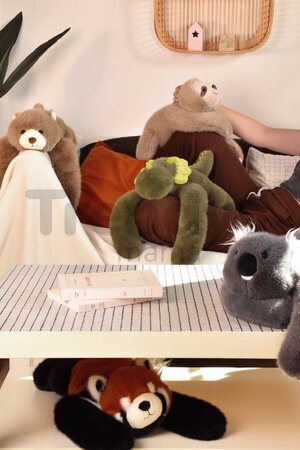 Plyšový dinosaurus na objímanie The Glue Pots Dino Histoire d’ Ours zelený 40 cm od 24 mes