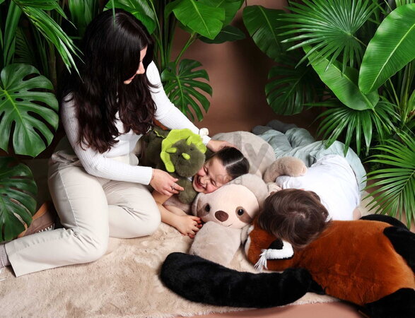 Plyšový leňochod na objímanie Sloth Weighted Plush Toy The Glue Pots Histoire d’ Ours hnedý 100 cm od 24 mes HO3435