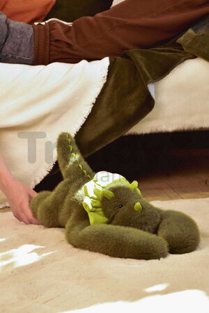 Plyšový dinosaurus na objímanie The Glue Pots Dino Histoire d’ Ours zelený 40 cm od 24 mes