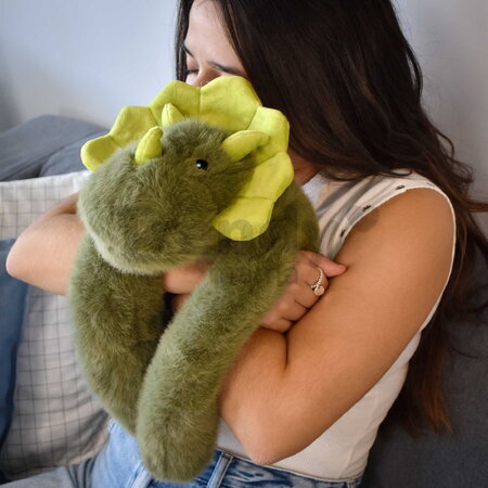 Plyšový dinosaurus na objímanie The Glue Pots Dino Histoire d’ Ours zelený 40 cm od 24 mes