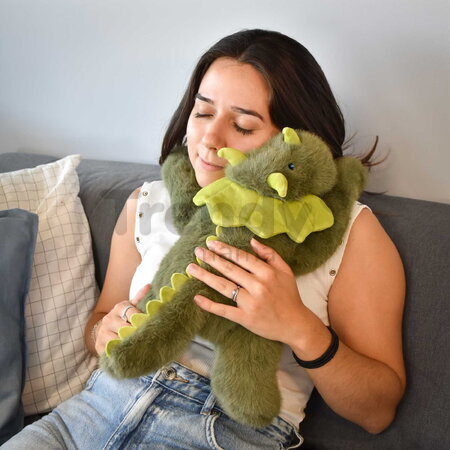 Plyšový dinosaurus na objímanie The Glue Pots Dino Histoire d’ Ours zelený 40 cm od 24 mes