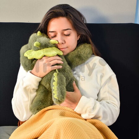 Plyšový dinosaurus na objímanie The Glue Pots Dino Histoire d’ Ours zelený 40 cm od 24 mes