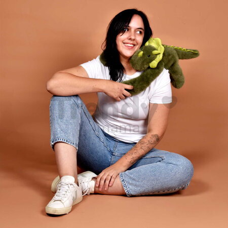 Plyšový dinosaurus na objímanie The Glue Pots Dino Histoire d’ Ours zelený 40 cm od 24 mes