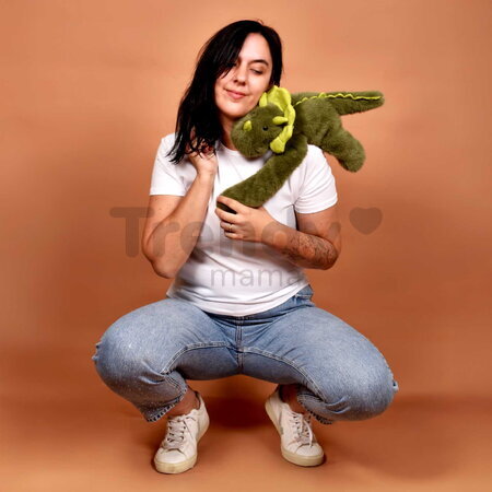 Plyšový dinosaurus na objímanie The Glue Pots Dino Histoire d’ Ours zelený 40 cm od 24 mes