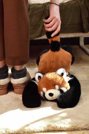 Plyšová panda červená na objímanie The Glue Pots Red Panda Histoire d’ Ours oranžová 40 cm od 24 mes