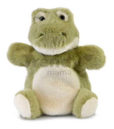 Plyšový krokodíl na bábkové divadlo The Glue Pots Croco Puppet Histoire d’ Ours zelený 24 cm od 0 mes HO3368