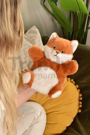 Plyšová líška na bábkové divadlo The Glue Pots Fox Puppet Histoire d’ Ours oranžová 24 cm od 0 mes HO3370