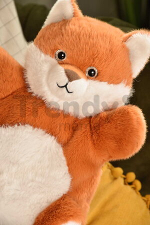 Plyšová líška na bábkové divadlo The Glue Pots Fox Puppet Histoire d’ Ours oranžová 24 cm od 0 mes HO3370