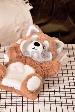 Plyšová panda červená na bábkové divadlo The Glue Pots Red Panda Puppet Histoire d’ Ours hnedá 24 cm od 0 mes HO3374