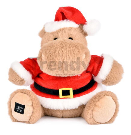 Plyšový hrošík s vianočnou čiapkou Kris Hug Hippo Histoire d’ Ours hnedý 20 cm od 0 mes