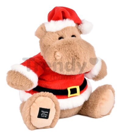 Plyšový hrošík s vianočnou čiapkou Kris Hug Hippo Histoire d’ Ours hnedý 20 cm od 0 mes