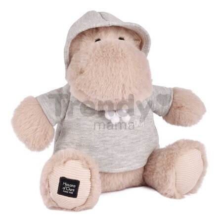 Plyšový hrošík s mikinou Chilly Max Hippo Histoire d’ Ours béžový 20 cm od 0 mes