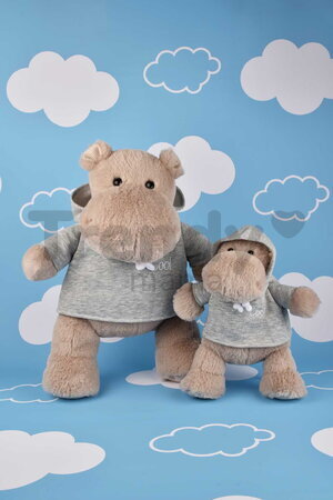 Plyšový hrošík s mikinou Chilly Max Hippo Histoire d’ Ours béžový 20 cm od 0 mes