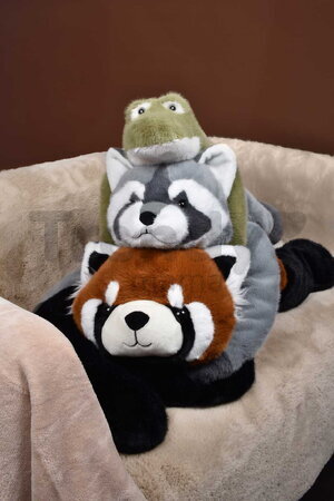 Plyšová panda červená na objímanie Red Panda Weighted Plush Toy The Glue Pots Histoire d’ Ours hnedá 100 cm od 24 mes HO3437