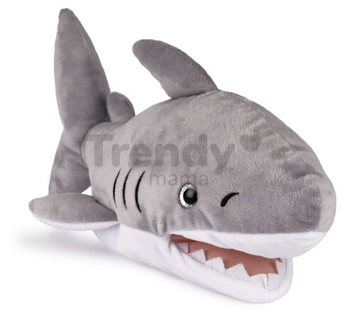 Plyšový žralok na bábkové divadlo Shark Hand Puppet Marine Treasures Histoire d’ Ours sivý 30 cm od 0 mes HO3409