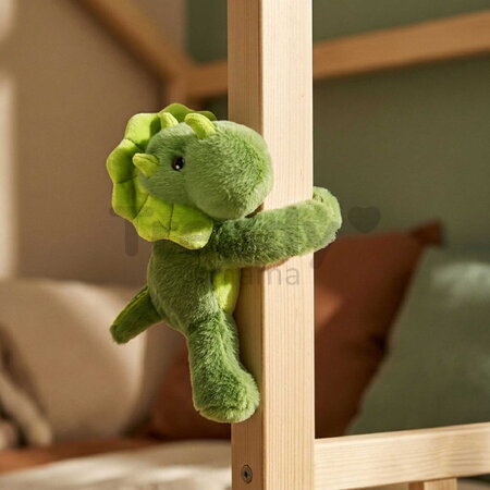 Plyšový dinosaurus na zápästie Dino Bracelet Slap The Glue Pots Histoire d’ Ours zelený 25 cm od 24 mes HO3412