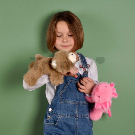 Plyšový medvedík na zápästie Bear Bracelet Slap The Glue Pots Histoire d’ Ours hnedý 25 cm od 24 mes HO3413