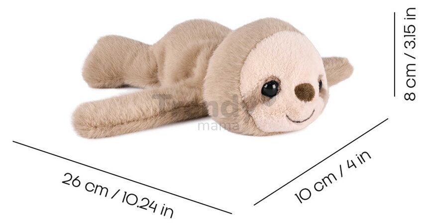 Plyšový leňochod na zápästie Sloth Bracelet Slap The Glue Pots Histoire d’ Ours hnedý 25 cm od 24 mes HO3414