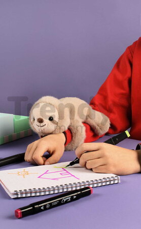 Plyšový leňochod na zápästie Sloth Bracelet Slap The Glue Pots Histoire d’ Ours hnedý 25 cm od 24 mes HO3414