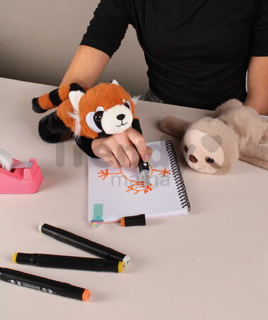 Plyšová panda červená na zápästie Red Panda Bracelet Slap The Glue Pots Histoire d’ Ours oranžová 25 cm od 24 mes HO3416