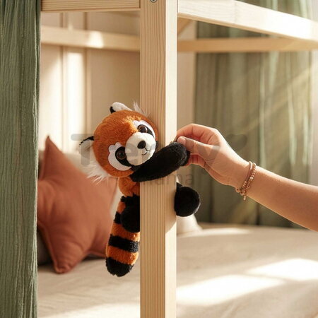 Plyšová panda červená na zápästie Red Panda Bracelet Slap The Glue Pots Histoire d’ Ours oranžová 25 cm od 24 mes HO3416