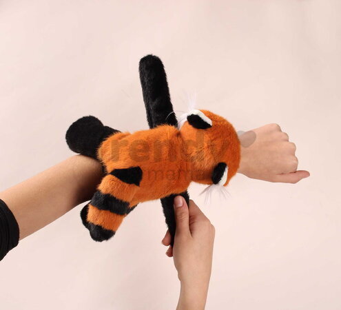 Plyšová panda červená na zápästie Red Panda Bracelet Slap The Glue Pots Histoire d’ Ours oranžová 25 cm od 24 mes HO3416
