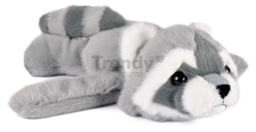 Plyšový medvedík čistotný na zápästie Raccoon Bracelet Slap The Glue Pots Histoire d’ Ours sivý 25 cm od 24 mes HO3417