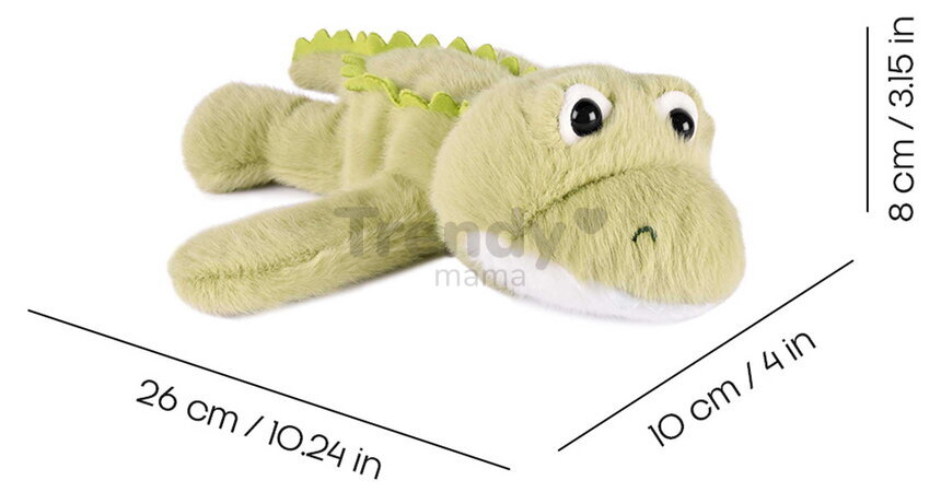 Plyšový krokodíl na zápästie Croco Bracelet Slap The Glue Pots Histoire d’ Ours zelený 25 cm od 24 mes HO3418