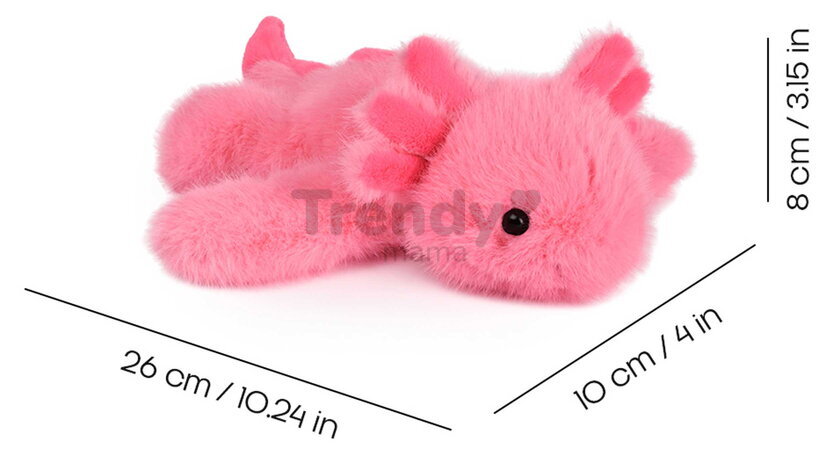 Plyšový axolotl na zápästie Axolotl Bracelet Slap The Glue Pots Histoire d’ Ours ružový 25 cm od 24 mes HO3419