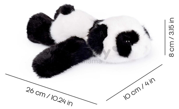Plyšová panda na zápästie Panda Bracelet Slap The Glue Pots Histoire d’ Ours čierno-biela 25 cm od 24 mes HO3422