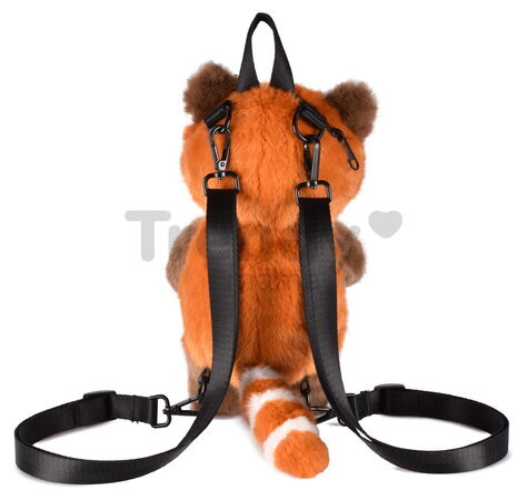 Plyšový batoh panda červená Red Panda Backpack The Glue Pots Histoire d’ Ours s popruhmi hnedý 28 cm od 24 mes HO3424