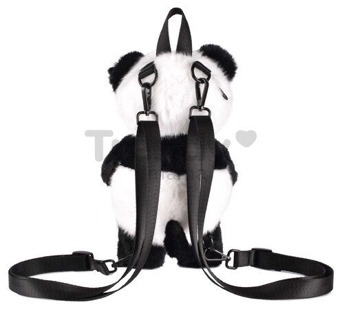 Plyšový batoh Panda Backpack The Glue Pots Histoire d’ Ours s popruhmi čierno-biely 28 cm od 24 mes HO3425