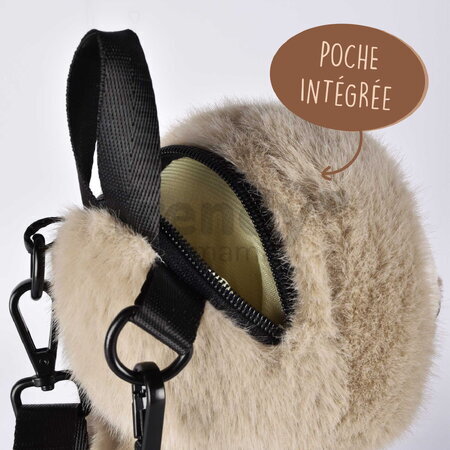 Plyšový batoh leňochod Sloth Backpack The Glue Pots Histoire d’ Ours s popruhmi hnedý 28 cm od 24 mes HO3426
