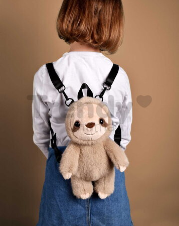 Plyšový batoh leňochod Sloth Backpack The Glue Pots Histoire d’ Ours s popruhmi hnedý 28 cm od 24 mes HO3426
