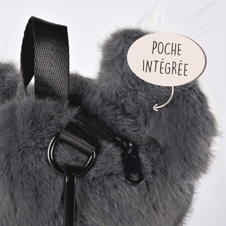 Plyšový batoh Koala Backpack The Glue Pots Histoire d’ Ours s popruhmi sivý 28 cm od 24 mes HO3428