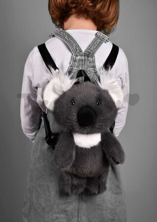 Plyšový batoh Koala Backpack The Glue Pots Histoire d’ Ours s popruhmi sivý 28 cm od 24 mes HO3428