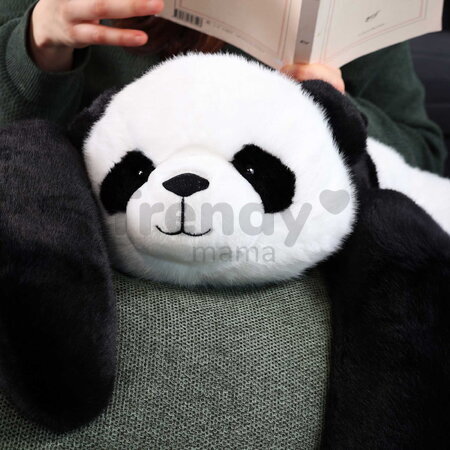 Plyšová panda na objímanie Panda Weighted Plush Toy The Glue Pots Histoire d’ Ours čierno-biela 75 cm od 24 mes HO3434