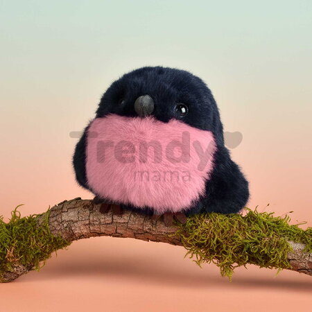 Plyšový vtáčik červienka Robin Les Cui-Cui Paradis Histoire d’ Ours čierno-ružový 15 cm od 0 mes HO3439