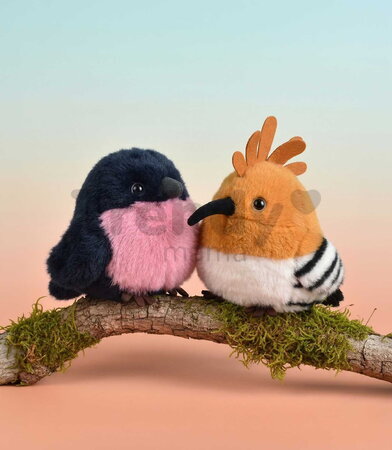Plyšový vtáčik červienka Robin Les Cui-Cui Paradis Histoire d’ Ours čierno-ružový 15 cm od 0 mes HO3439