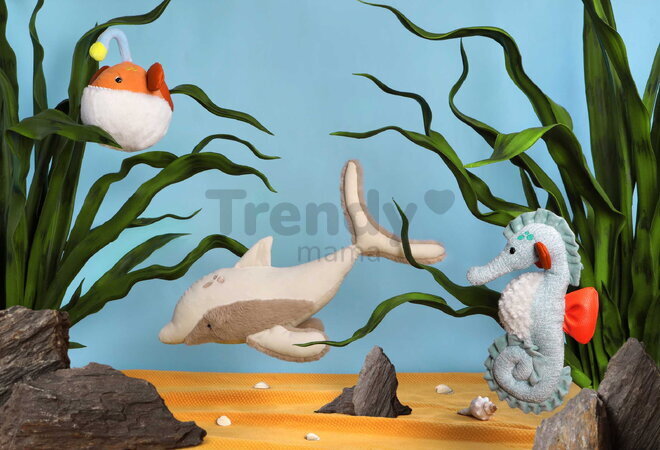 Plyšový delfín Dolphin Marine Treasures Histoire d’ Ours béžový 50 cm od 0 mes HO3451