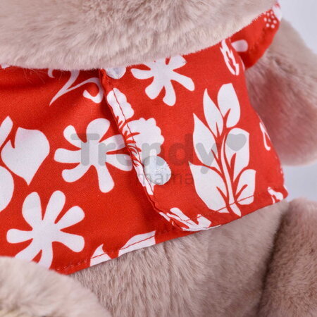 Plyšový hrošík Aloha Hippo Histoire d’ Ours v havajskej košeli béžový 38 cm od 0 mes HO3452