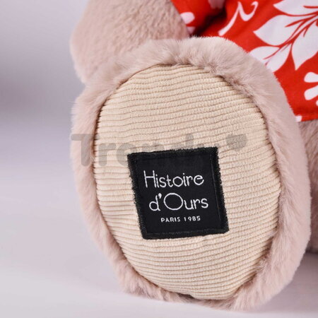 Plyšový hrošík Aloha Hippo Histoire d’ Ours v havajskej košeli béžový 38 cm od 0 mes HO3452
