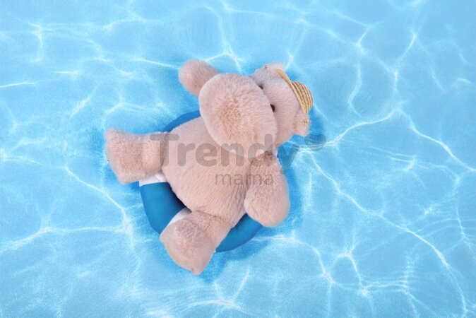 Plyšový hrošík Bubble Beach Hippo Histoire d’ Ours s kolesom na plávanie béžový 20 cm od 0 mes HO3453