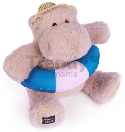 Plyšový hrošík Bubble Beach Hippo Histoire d’ Ours s kolesom na plávanie béžový 20 cm od 0 mes HO3453